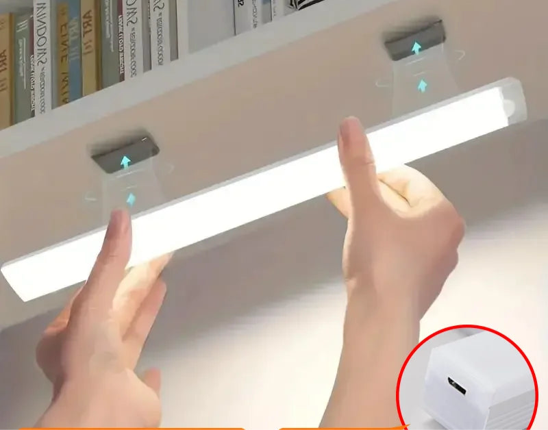 LED Motion Sensor Light Wireless LED Night Light Type C Rechargeable Light Cabinet Wardrobe Lamp Staircase Backlight For Kitchen